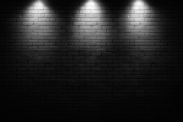 Poster - Black brick walls without any plaster, showcasing their natural texture. The bricks themselves are dark in color