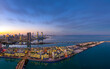 © hasan - Lusail, Qatar - December 20, 2024: Lusail Marina Park. Lusail Skyline view after sunset