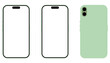 © Mina3 - スマホ　フレーム　モックアップ　グリーン
