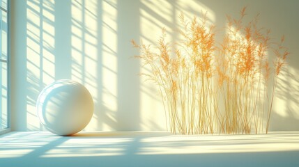 Poster - Sunlit Room Minimalist Interior Design Scene