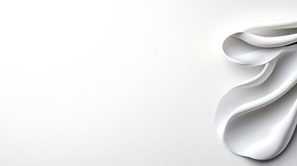 Fototapete - Abstract White Wave Background A Minimalist Smooth Texture Design