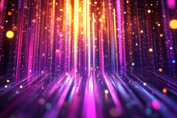 Poster - Vibrant light beams create a dynamic visual display in a colorful abstract setting