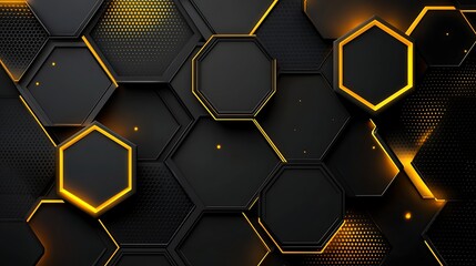 3D hexagons pattern shape on a dark grey background