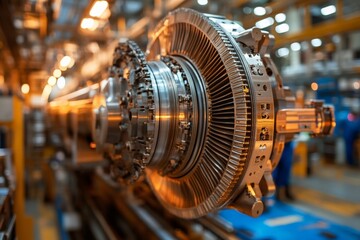 Aufkleber - Industrial machinery showcased in a manufacturing facility demonstrating advanced engineering techniques and technology