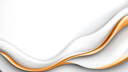 Poster - Elegant Gold and White Abstract Waves Background