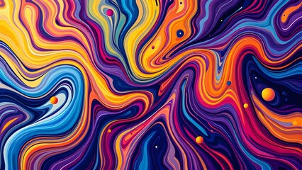 Poster - An abstract swirl of vibrant colors creates a dynamic and mesmerizing background, perfect for adding a splash of energy to any project