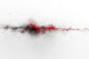 Poster - Abstract digital art blending red and black colors, illustrating movement and emotion in contemporary design