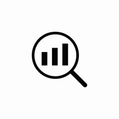 Poster - Data analysis search icon vector sign