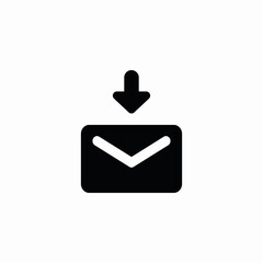 Poster - Email download message icon vector sign