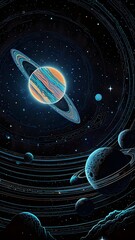 Wall Mural - planet in space