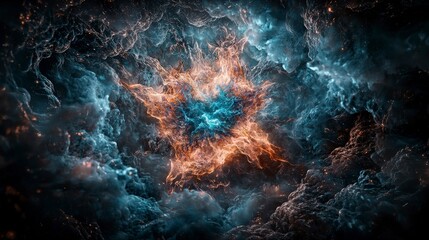 Leinwandbilder - Quantum space travel an ethereal journey through cosmic dimensions digital art surreal environment abstract viewpoint