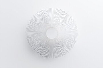 Poster - Modern minimalist design featuring a large circle with radiating lines on a clean white background in high resolution