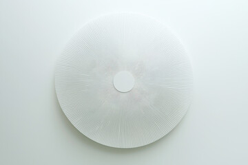 Poster - Minimalist circle design showcasing symmetry and radiating lines in a clean, modern aesthetic on a white background