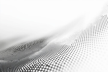 Poster - Minimalist dot pattern in shades of gray creating a gradient from dense to sparse on white background