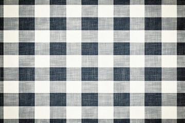 Poster - Minimalist gingham pattern in gray and white squares arranged in a seamless grid for modern decor