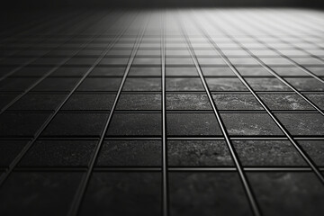 Poster - high-resolution minimalist grid pattern with thin black lines on a charcoal background emphasizing s