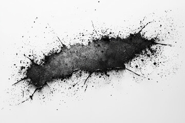 Poster - Minimalist grunge texture with charcoal smudges and subtle cracks on clean white background in high resolution