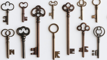 Poster - Set of house keys isolated on white. Jpeg version also available in gallery