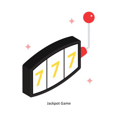 Wall Mural - Jackpot Game Vector Filled Icon Style. Eps 10 File