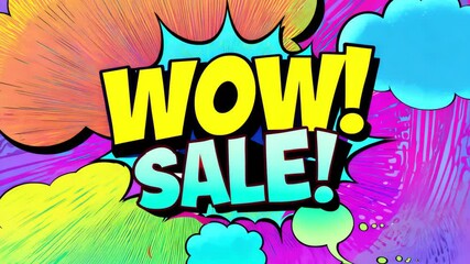 Poster - A colorful comic book style sign that says 