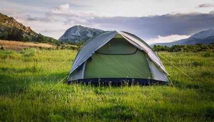 tent in the mountains