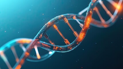 Aufkleber - sleek vector concept of futuristic biotech-inspired interface featuring abstract dna structures and subtle circuit