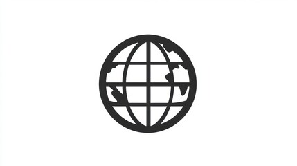 Aufkleber - Global connection symbol representing unity and communication across diverse cultures and countries in a minimalistic design. Generative AI