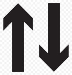 Aufkleber - Up and Down Arrows icon vector isolated on white background, logo concept of Up and Down Arrows sign on transparent background, black filled symbol. EPS 10. 