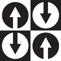 Aufkleber - Up and Down Arrows icon vector isolated on white background, logo concept of Up and Down Arrows sign on transparent background, black filled symbol. EPS 10. 