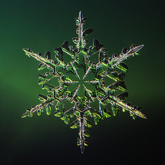 Wall Mural - snowflake real winter natural macro crystal photo beautiful snowflake shape design