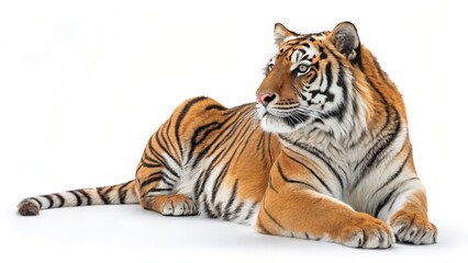 Sticker - bengal tiger isolated on white