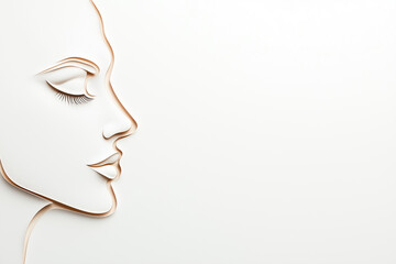 Poster - Silhouettes of diverse faces are seamlessly merged into a geometric shape, embodying unity in diversity. The neutral setting and soft lighting enhance the harmonious theme