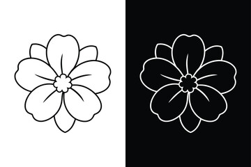 Primrose Flower Sketch. A Timeless Linear Art Template