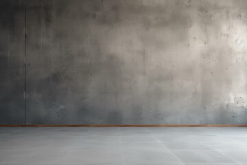 Poster - Modern industrial interior design featuring an empty room with concrete wall and tiled floor, offering a versatile space for various purposes