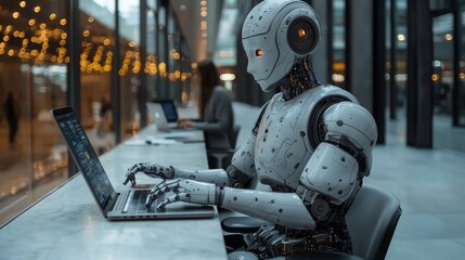 Poster - In the future, humanoid robots might work side by side with humans in an office