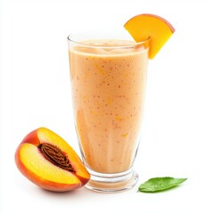 Wall Mural - smoothie made from ripe peaches mango