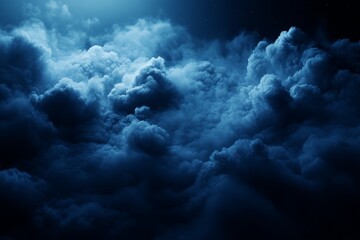 Poster - Dramatic clouds illuminated by moonlight create a mysterious and enchanting atmosphere in the night sky