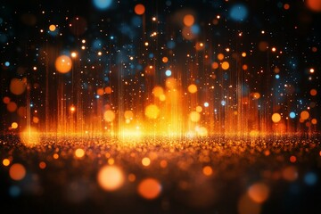 Aufkleber - Colorful abstract background with shimmering lights and glowing particles in vibrant hues