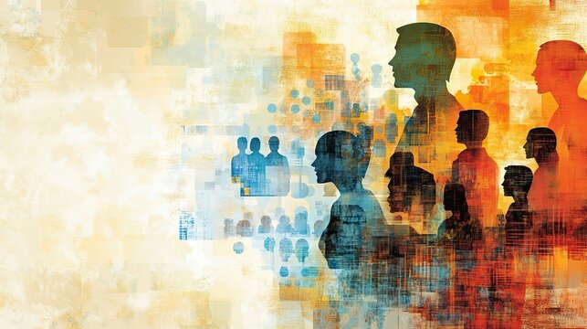 A stock illustration that represents the concept of workforce diversity