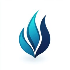 Leinwandbilder - Flame icon design featuring smooth curves and vibrant colors for modern branding concept. Generative AI