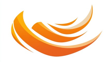 Leinwandbilder - Flame icon representing warmth and energy in vibrant orange hues showcasing movement and creativity. Generative AI