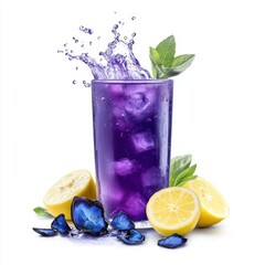 Wall Mural -  indigo juice with butterfly pea flower 