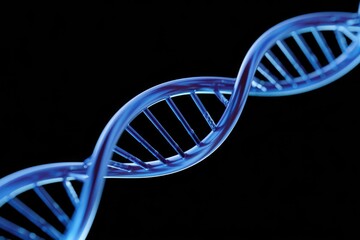 Poster - a 3d rendering of a dna double helix, showcasing its intricate structure and genetic code.
