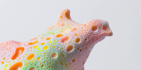 Poster - Close-up Photograph of Pastel-Colored Foam Structure
