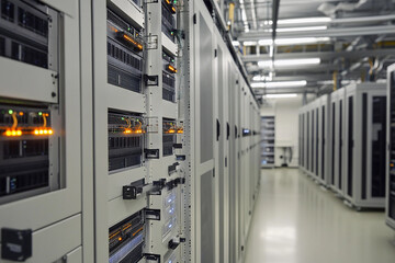 Aufkleber - Data center with high-performance servers and equipment