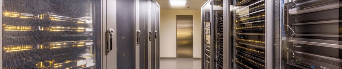 Aufkleber - Modern data center with servers in a high-tech environment