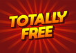 © ayu - TOTALLY FREE. Text effect in bold and modern colors for marketplace ads