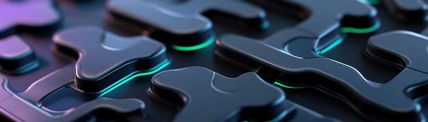 Poster - Abstract glowing circuit patterns in vibrant colors form a captivating visual experience, showcasing intricate designs that evoke a sense of technology and innovation