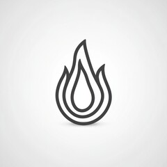 Poster - Flame icon design illustrating the symbolism of heat and energy in a minimalist style suitable for various applications. Generative AI