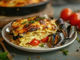 Sticker - Lasagna on White Plate